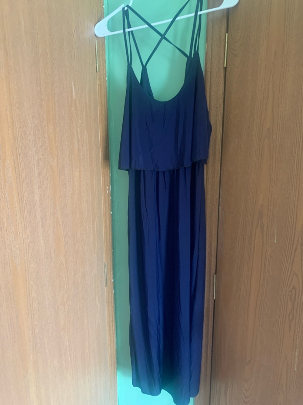 Navy Blue Maxi Dress with Strappy Back